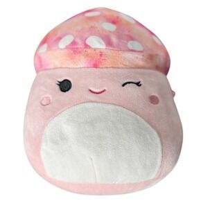 Squishmallows Molly Mushroom 8" Pink Winking Watercolor Polka Dot Plush